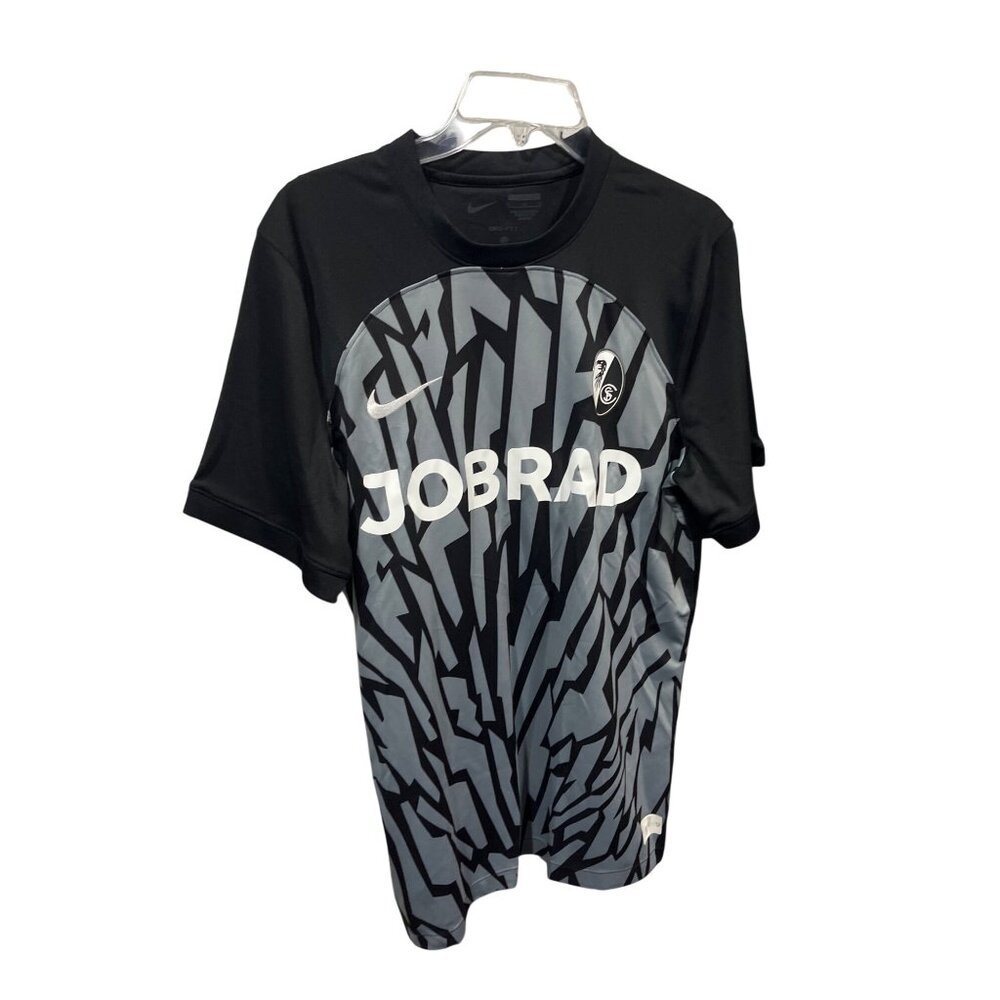 Nike Jobrad Dri-Fit Cycling Jersey L Black/Grey Polyester Short Sleeve 21o